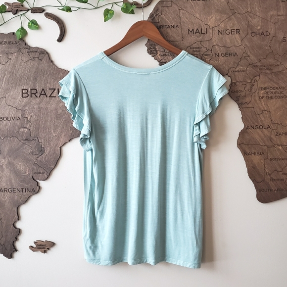 EXPRESS Ruffle Sleeve Top - Picture 5 of 8